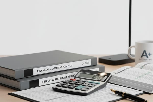 Financial documents and calculator